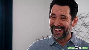 summer vixen teases tommy pistol with her busty curves before nuru massage play