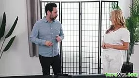 summer vixen teases tommy pistol with her busty curves before nuru massage play