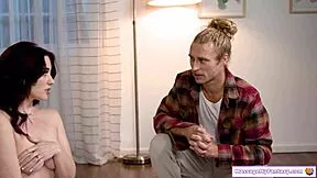 Neighbor gives petite MILF nuru massage