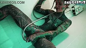 testing my new shower wand toy for solo squirting teen masturbation fun