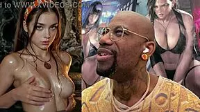 Obedient ginger teen dances naked on leash outdoors with cum-covered tan tits bath