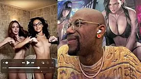 Obedient ginger teen dances naked on leash outdoors with cum-covered tan tits bath