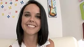 Innocent teen's mouth stuffed with huge cock before pussy pounding cumshot?