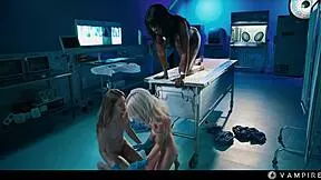 ebony vampire master rips clothes turns blonde teen slaves dripping wet??