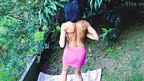 Wyld yasmins strips backyard teases neighbors publicly