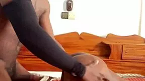 skinny ebony takes monster cock doggy style hard