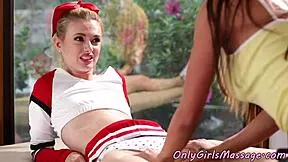 Lesbo Teens Scissor Wild After Steamy Masseuse Seduction