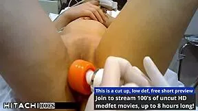Become Doctor-Tampa Gives Freshman Raya Nguyen Mandatory Hitachi Orgasm in Hospital with Toys and Gaping Shaved Pussy!