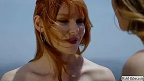 busty blonde lacy lennon scissoring young skylar snow's pussy wet