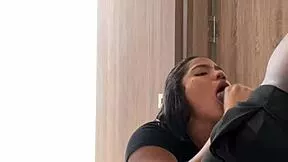 secretly sucking my best friend's boyfriend's big black cock deepthroat style - amateur couple nysdel homemade face fucking and cum swallow!