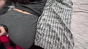 white redhead wife twerks petite ass homemade pov bent over for huge cumshot on sweatpants