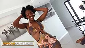 imagine a big tits hairy ebony teen model dominated, deepthroated, and pussy pounded by gringo on casting