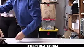 creepy guard catches amilia onyx hiding goods in her tight leggings ass shop fuck