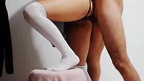 perverted prof takes latina schoolgirl home for special cock sucking lessons