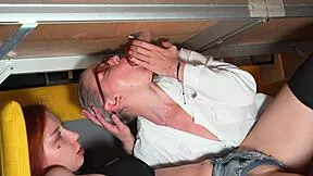 Step sister caught slurping step bro cock during step mom's massage