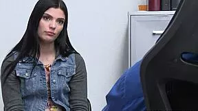 sadie blake's shoplifting leads to sideways pussy pounding by lp officer's thick cock