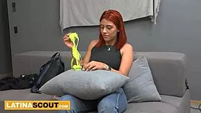 Huge-Butt Latina Redhead 18yo Ditches Lingerie Shoot for Rough Doggystyle Pounding