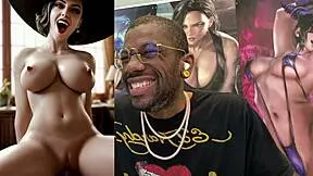 Tight Bald Pussy Goth Lady D Rides Dildo Cowgirl Jerking Gooner Cock Cum Covered