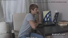 skint boyfriend watches flirty mate drill his exgf pussy for cash