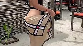 linda petite colombian struts in tiny outfit