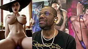 Tight Bald Pussy Goth Lady D Rides Dildo Cowgirl Jerking Gooner Cock Cum Covered