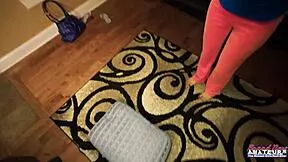 blonde hottie deepthroats cock before intense pussy slamming and facial cumshot