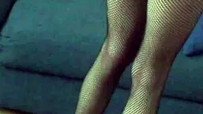 candie cross rips clothes for fishnet tease skinny ass hungers in lingerie