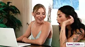 Latina roommate sucks perky tits gets pussy licked deep