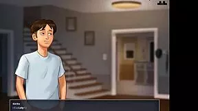 Sensual milf tits massage turns into sexy teen blowjob session