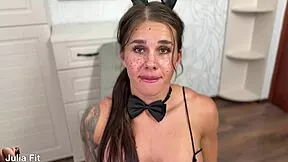 Anal Tease Bunnies Squirting Creampies from Rough Doggystyle Brazilian Sluts