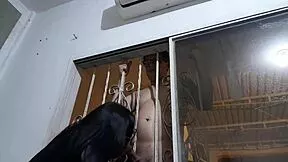 dad locks up room but horny spanish teen sneaks lover in window for wild pussy pounding session