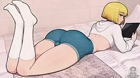 Petite teen babe gets wet bunkered with cute femboy for hardcore cumshot sex