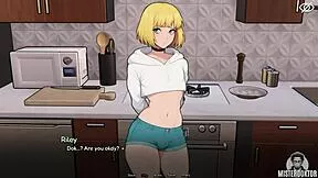 Petite teen babe gets wet bunkered with cute femboy for hardcore cumshot sex