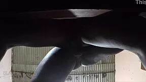 i rip lingerie off sexy ebony wife's hairy pussy and fuck her hard with monster cock till milk drips everywhere