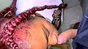 goth ebony ass begs for facial cumshot