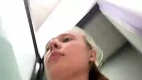 Those natural big tits bounce hard while horny blonde teen masturbates pussy in public gym missionary?