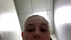 Those natural big tits bounce hard while horny blonde teen masturbates pussy in public gym missionary?