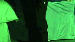 British CFNM teen sucks cocks then takes group facial blast