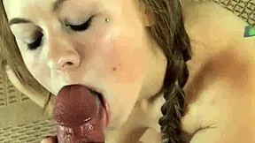 damn sensual teen engulfs throbbing dong in nasty erotic deepthroat blowjob!