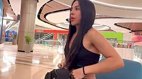 heart pounds during risky bareback creampie fuck with horny colombian in mall bathroom