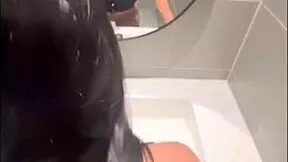 heart pounds during risky bareback creampie fuck with horny colombian in mall bathroom