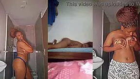 Perky Ebony Tits Bounce Wild in Hood Pillow Humping Orgasm Compilation