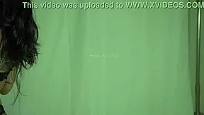 she sways skinny tattooed body on bed, freeing her narrow colombian ass in this intriguing photoshoot dance.