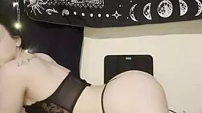 i bend over teasing my juicy goth teen 18+ fat ass arch for daddy's hungry gaze