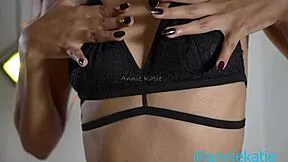 she sways skinny tattooed body on bed, freeing her narrow colombian ass in this intriguing photoshoot dance.