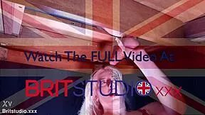 the hot blonde pornstar in lingerie climbs onto the milking table for a close-up blowjob handjob and facial cumshot covering her huge tits and uniform