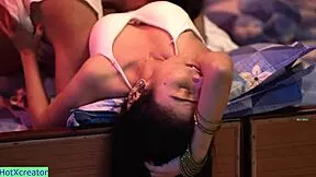 Office boss bends innocent 18yr asian cutie over desk for rough anal creampie