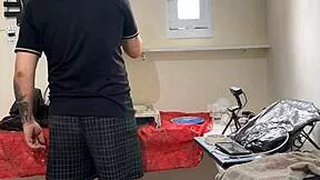 whoa brazilian wife caught slurping painter's huge cock pov, ends with cum in mouth