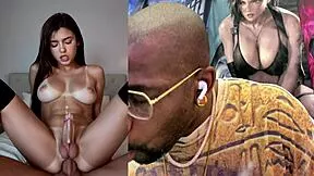 Blonde trans girl with thicc cock deepthroats in store then takes fresh tight anal while handsfree cumming!