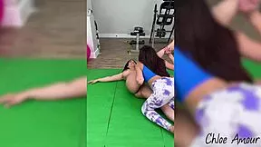 sarah arabic, ready for chloe's big strapon stretch in your pussy?